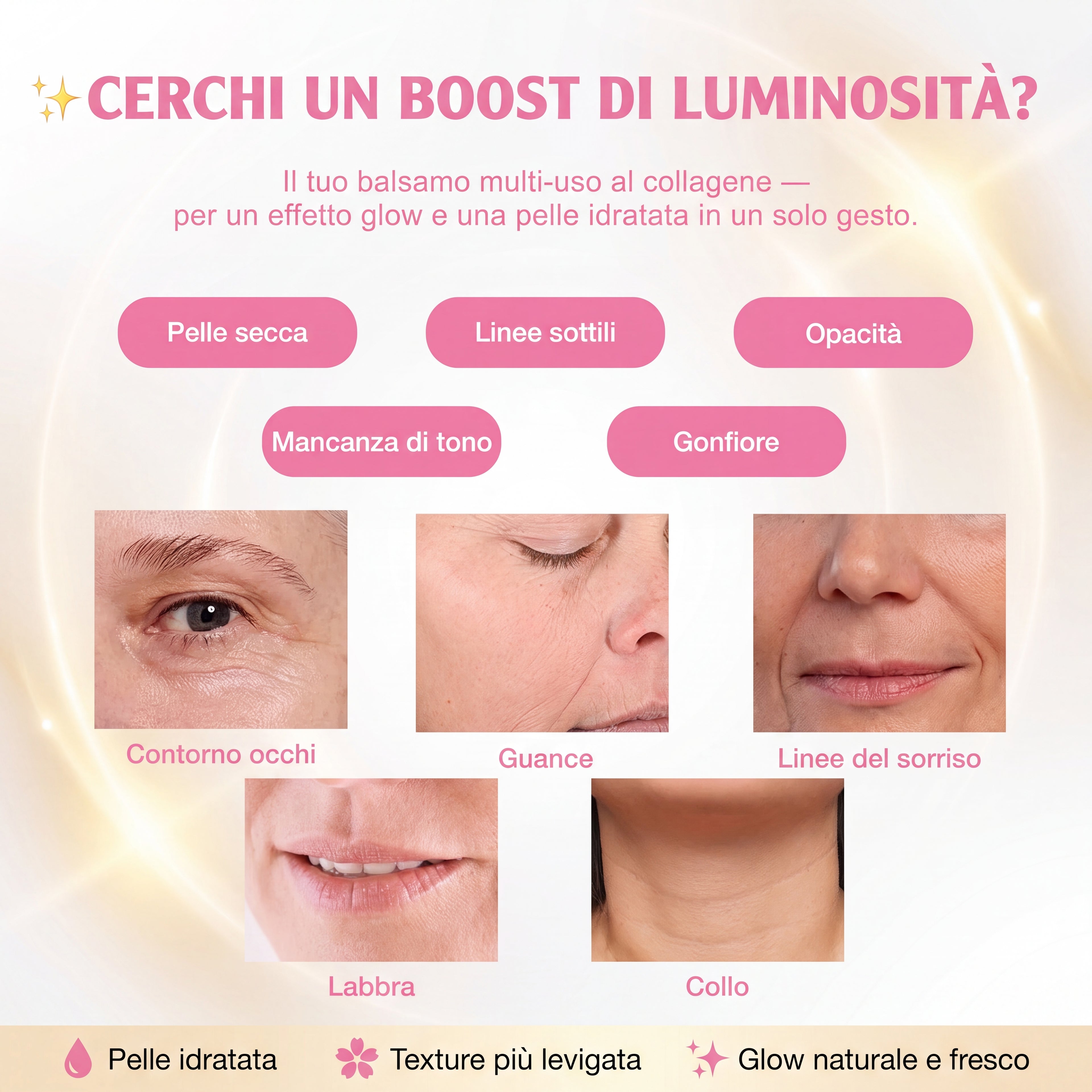 Stick Balsamo multi-uso al PDRN Collagene Rosa
