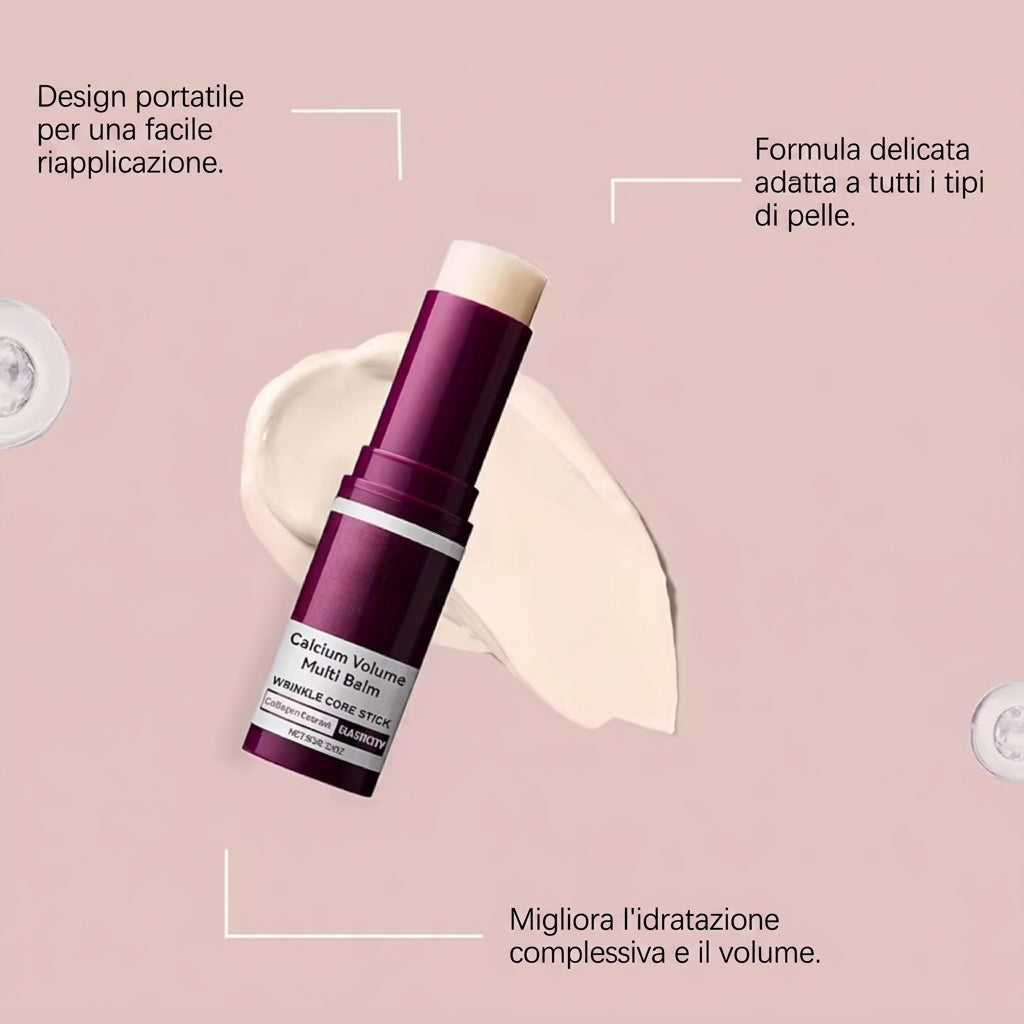 Balsamo Stick al Calcio e Collagene: il Gesto Veloce per Contorno Occhi, Fronte e Zone Difficili