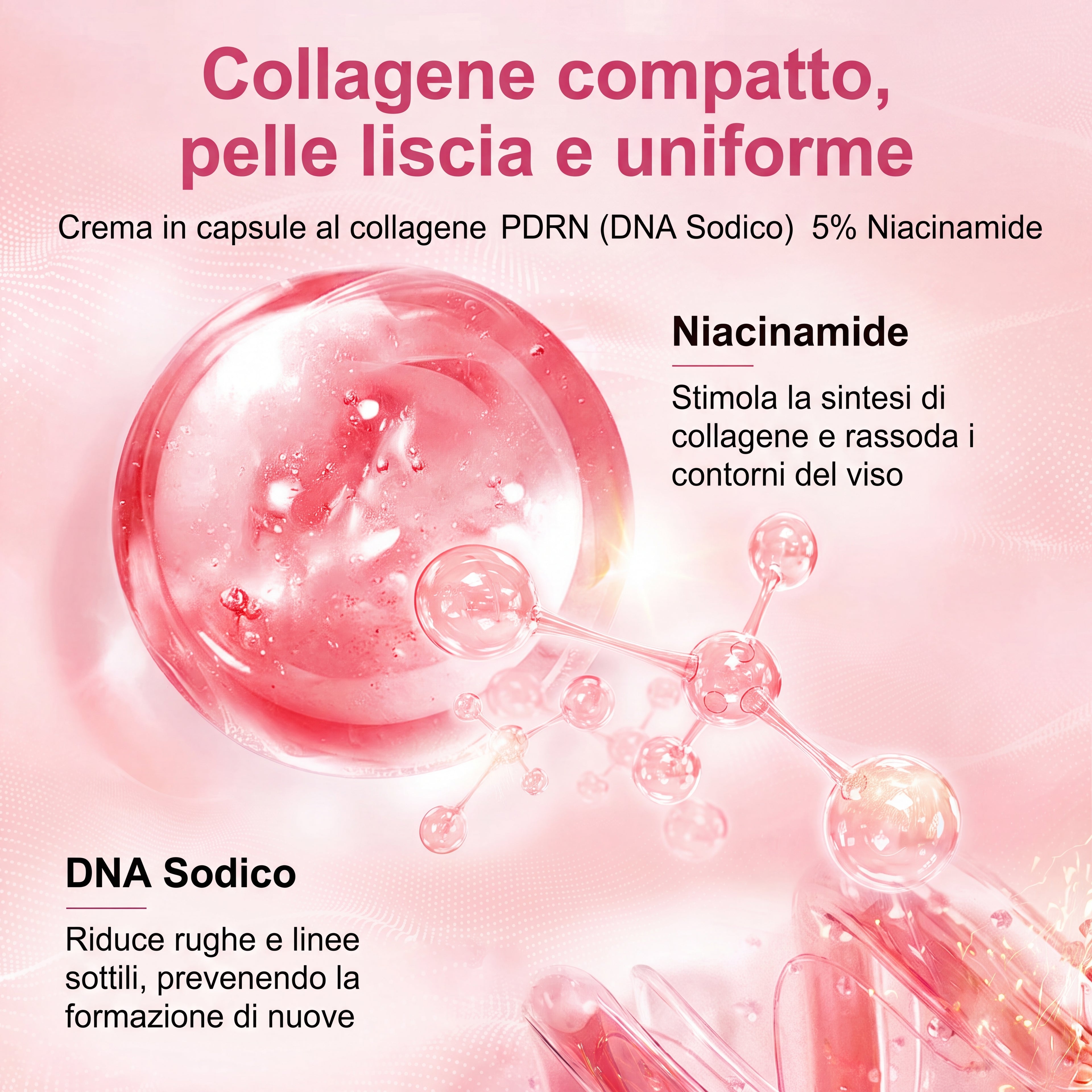 Crema in capsule al Collagene Rosa PDRN