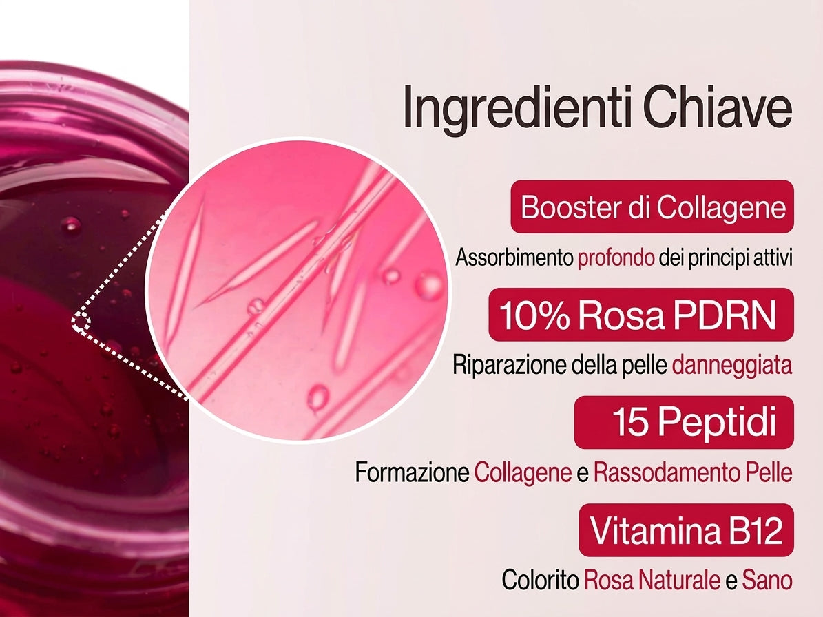 Siero Rimpolpante 2X al PDRN Vegetale di Rosa e Collagene: per una Pelle dall'Aspetto Pieno e Luminoso