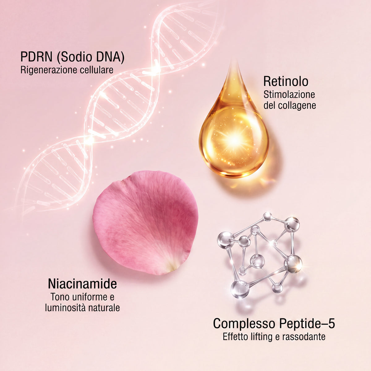 Crema Occhi ai Peptidi Rosa & PDRN