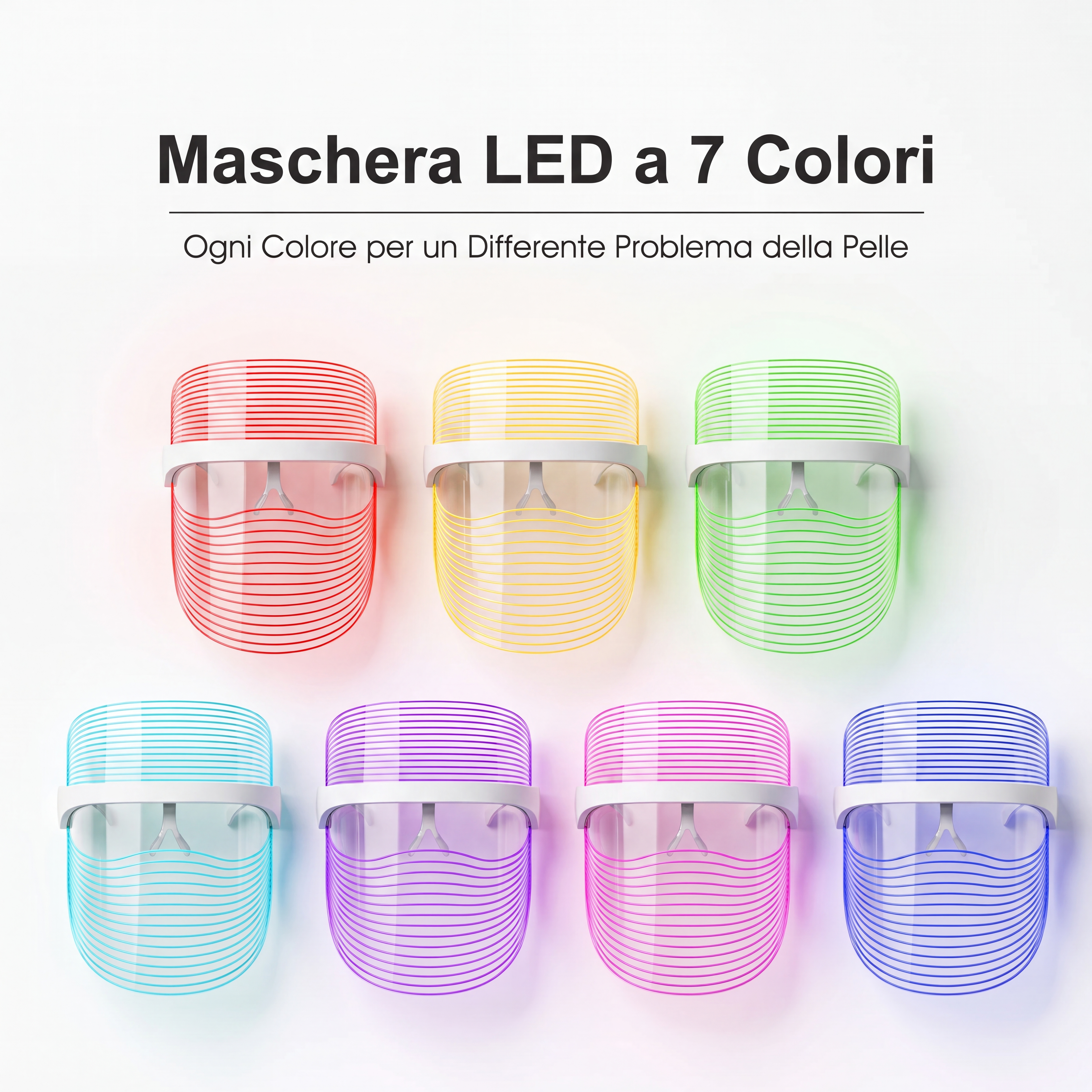 BlossomFace TM - Maschera LED a 7 colori