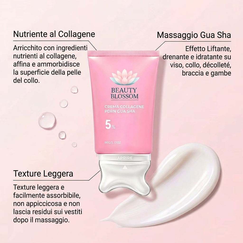Crema Antirughe con Collagene PDRN e Gua Sha Integrato