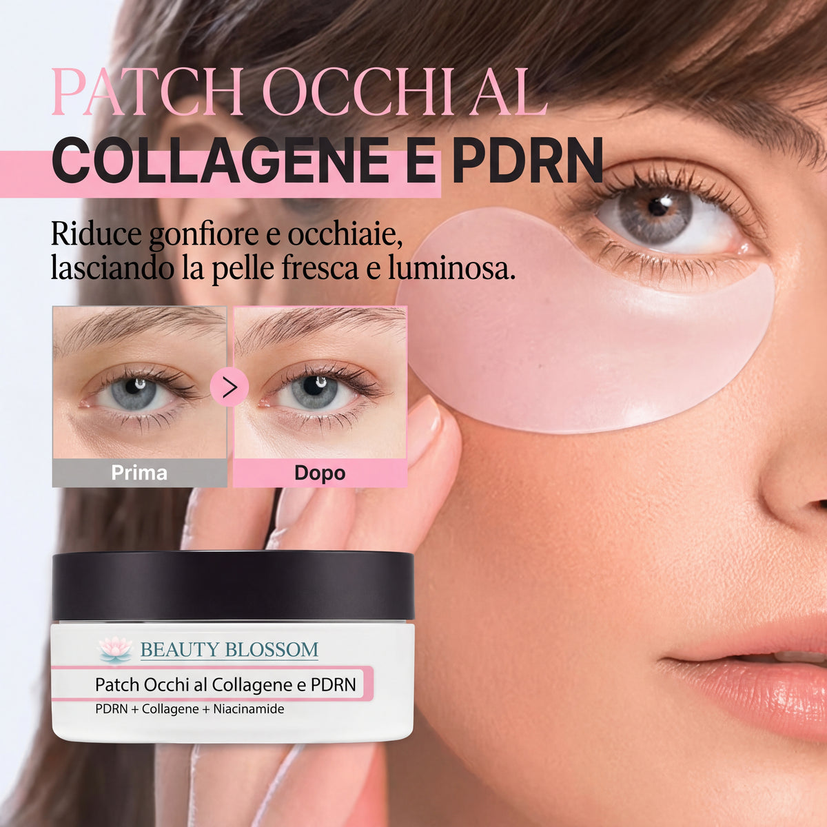 Patch occhi al PDRN, Collagene e Niacinamide